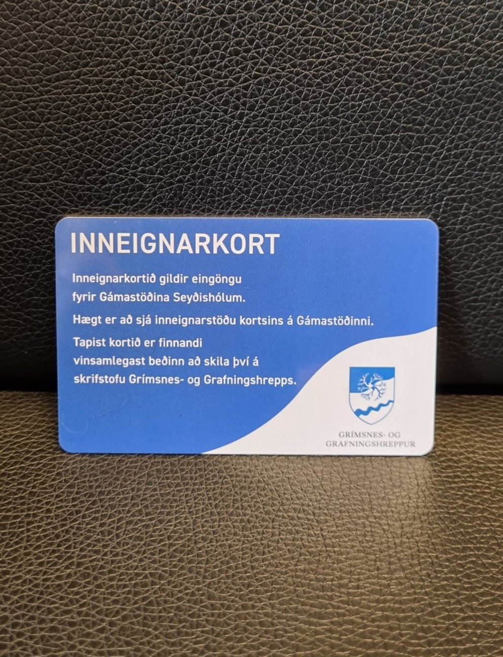 Afhending inneignarkorta fyrir Gámastöðina Seyðishólum í maí