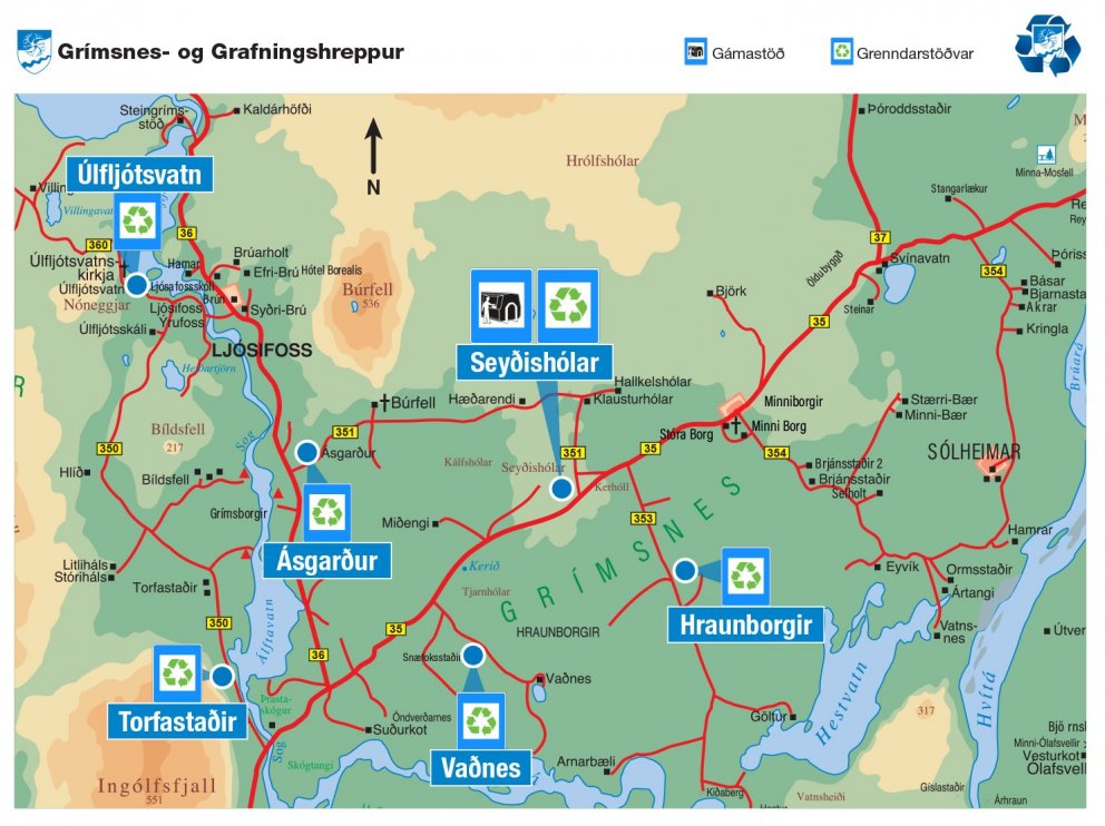 Umgengni við grenndarstöðvar.