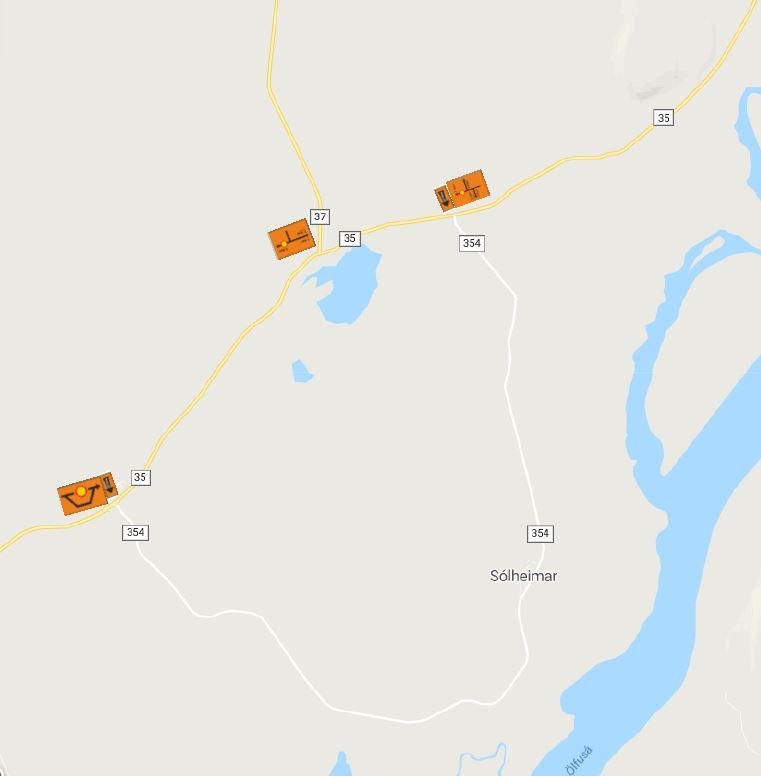 Lokun Biskupstungnabrautar við Borg