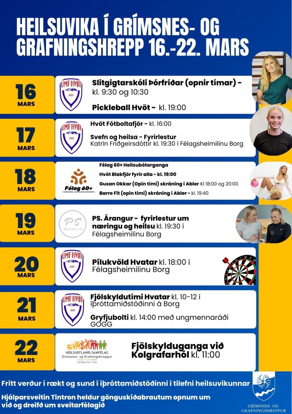 Dagskrá Heilsuvikunnar