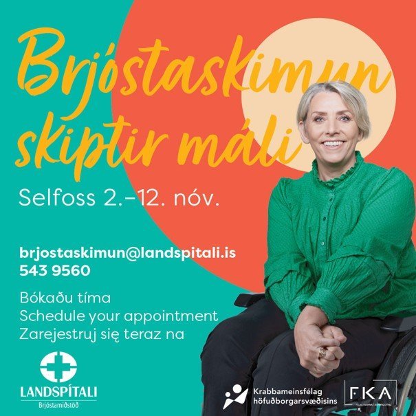Brjóstaskimun á Selfossi 2.-12.nóvember 2026