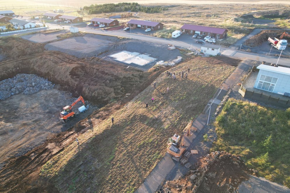 Ný sleðabrekka á Borg