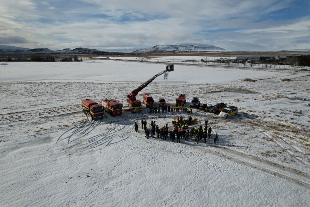 Fyrsta skóflustunga að Björgunarmiðstöð á Borg
