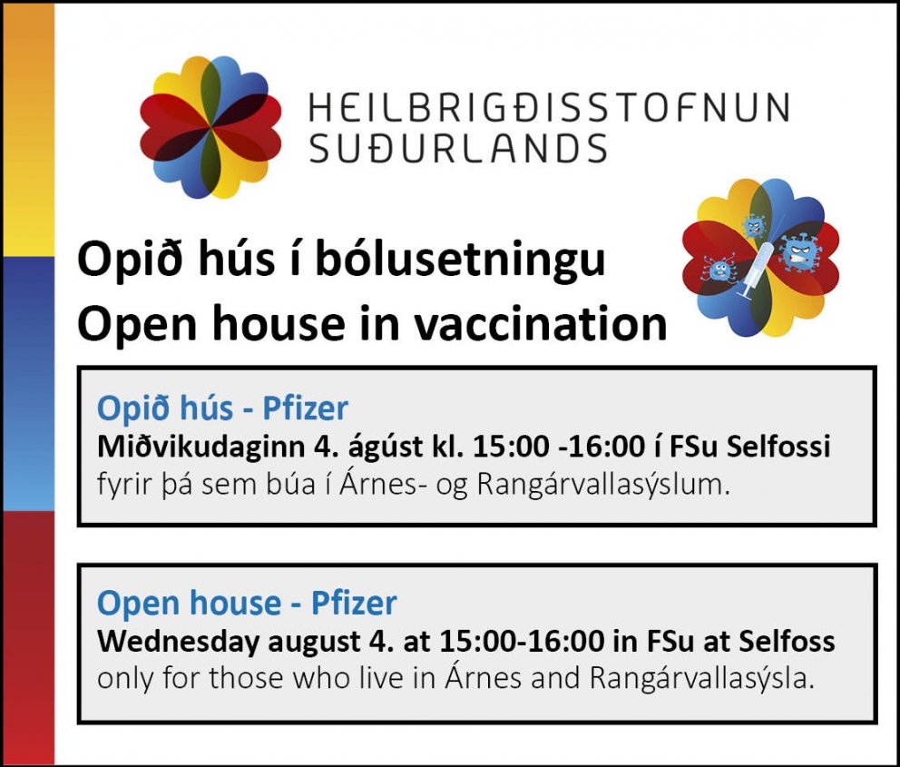 Opið hús í bólusetningu / Open house in vaccination