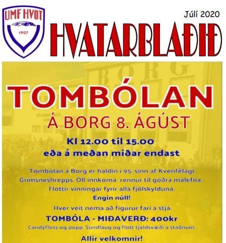 Hvatarblaðið júlí 2020