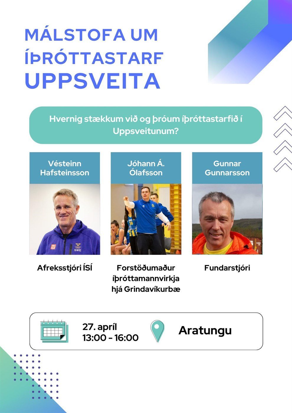 MÁLSTOFA UM ÍÞRÓTTASTARF UPPSVEITANNA