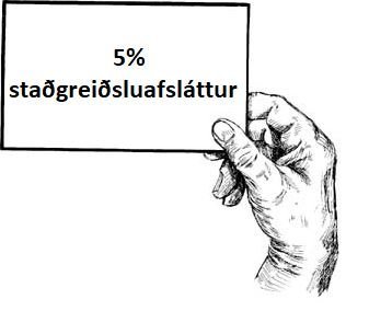 Upplýsingar vegna 5% staðgreiðsluafsláttar