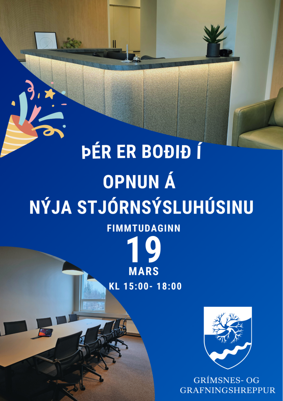 Opnun stjórnsýsluhúss Grímsness- og Grafningshrepps - þér er boðið