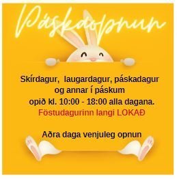 Opnunartími í sundlaug um páska.
