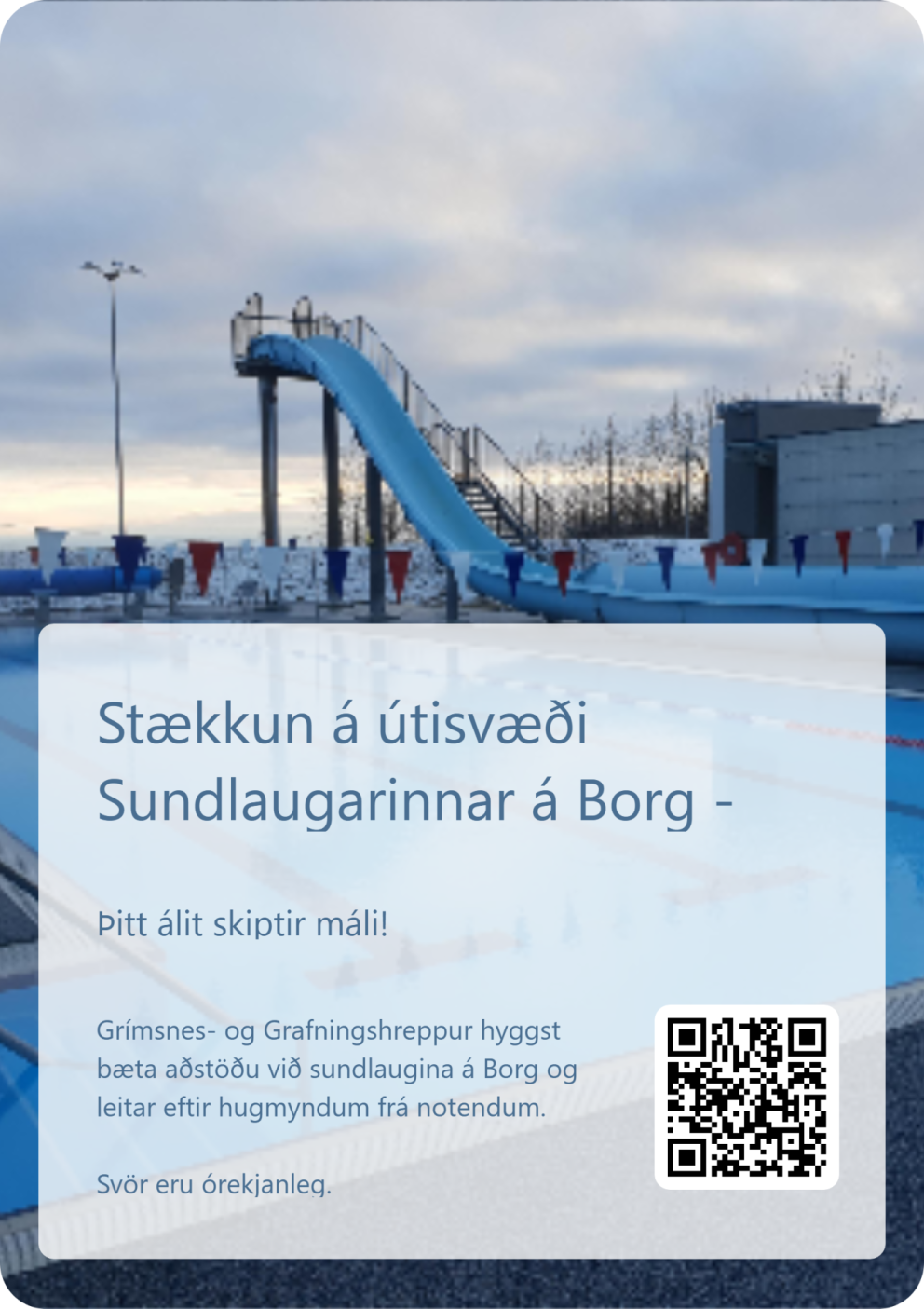 Stækkun á útisvæði sundlaugarinnar á Borg - Borg swimming pool user survey- Rozbudowa terenu zewnętr…