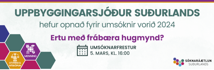 Uppbyggingarsjóður hefur opnað fyrir umsóknir