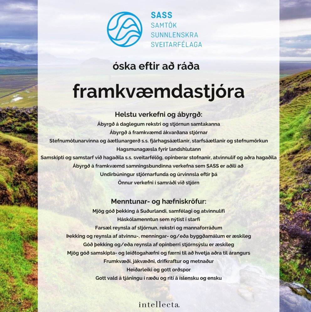 SASS óskar eftir að ráða framkvæmdastjóra