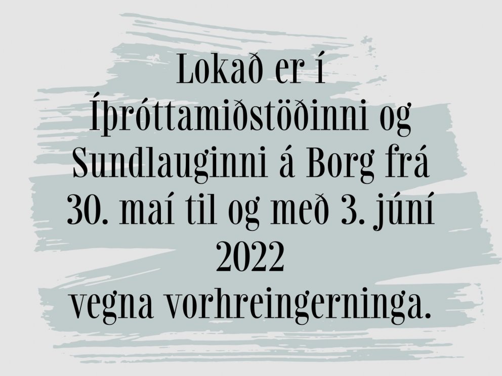 Lokað í Íþróttamiðstöðinni og sundlauginni