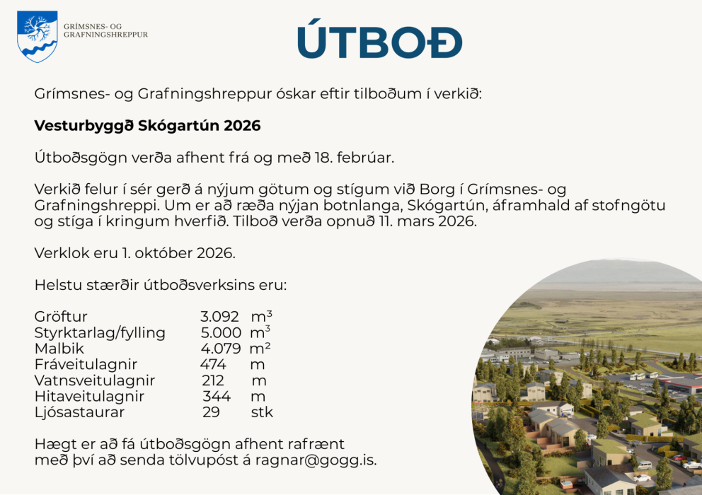 Útboð - Skógartún
