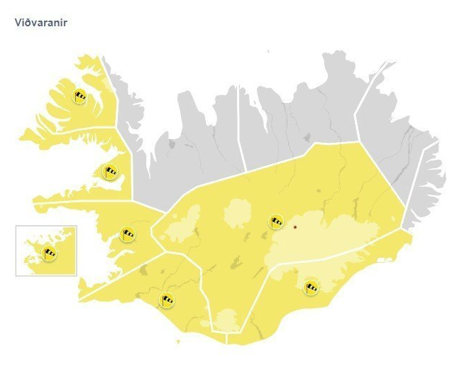 Viðvörun frá Veðurstofu Íslands - Lögreglustjórinn á Suðurlandi