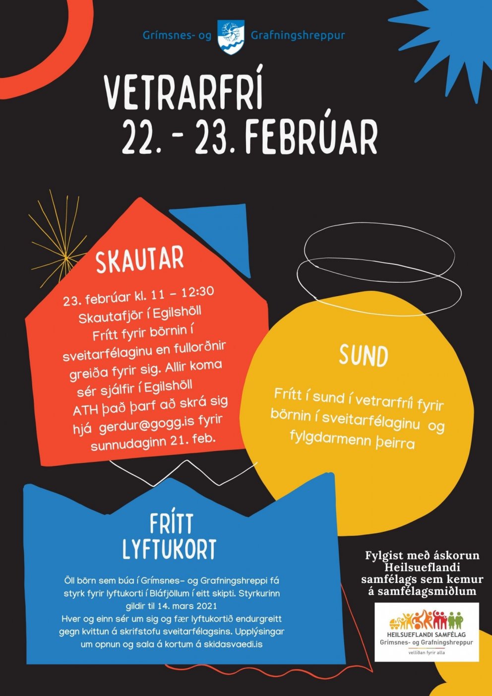 Vetrarfrí 22. - 23. febrúar 2021