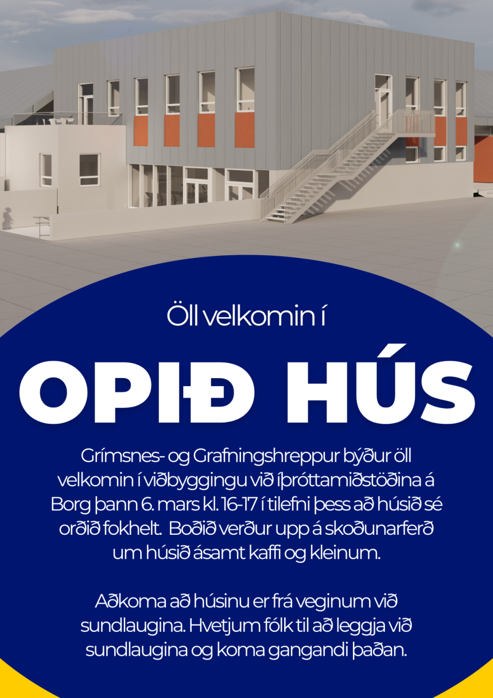 Opið hús í viðbyggingu Íþróttamiðstöðvar