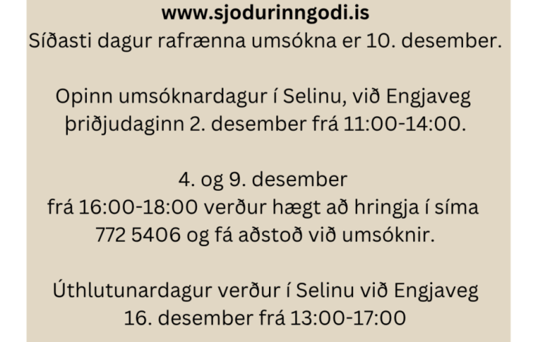 Umsókn um neyðaraðstoð úr Sjóðnum góða