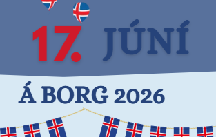 Íþróttamiðstöðin á Borg verður opin frá 10:00 - 18:00 á þjóðhátíðardaginn 17. júní.