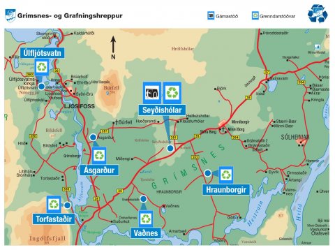 Umgengni við grenndarstöðvar.