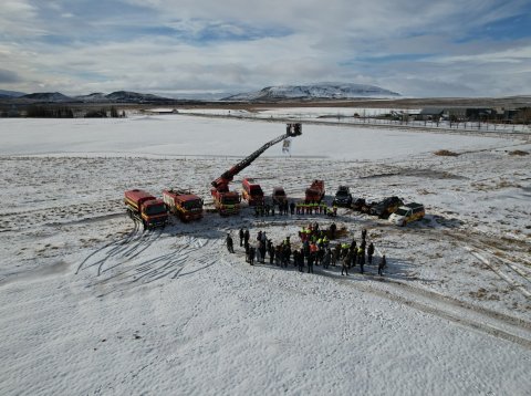 Fyrsta skóflustunga að Björgunarmiðstöð á Borg