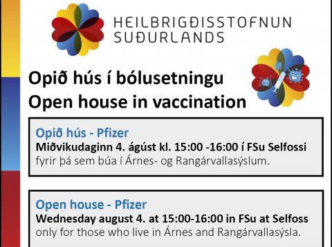 Opið hús í bólusetningu / Open house in vaccination