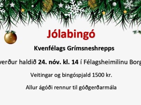 Jólabingó Kvenfélags Grímsneshrepps