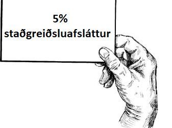 Upplýsingar vegna 5% staðgreiðsluafsláttar