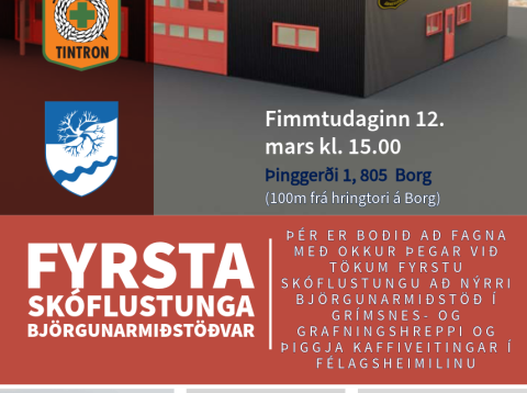 Fyrsta skóflustunga að nýrri björgunarmiðstöð á Borg