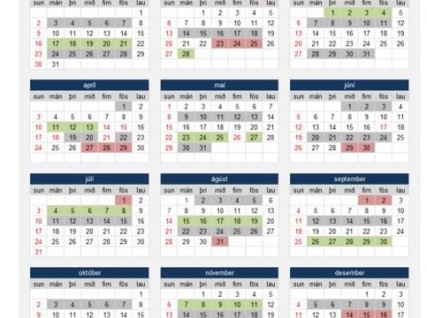 Sorphirðudagatal 2022