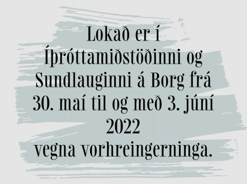 Lokað í Íþróttamiðstöðinni og sundlauginni