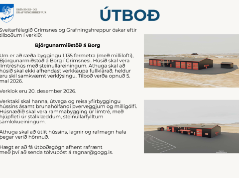 Útboð - Björgunarmiðstöð á Borg