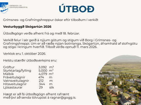 Útboð - Skógartún