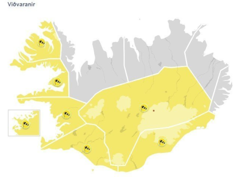 Viðvörun frá Veðurstofu Íslands - Lögreglustjórinn á Suðurlandi